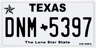 TX license plate DNM5397