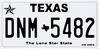 TX license plate DNM5482