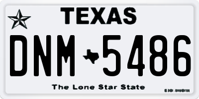 TX license plate DNM5486