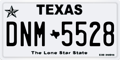 TX license plate DNM5528