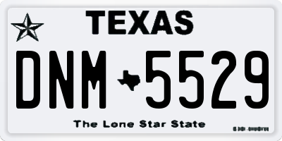 TX license plate DNM5529