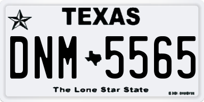 TX license plate DNM5565