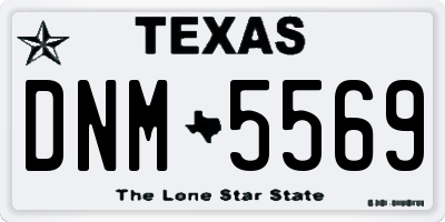 TX license plate DNM5569