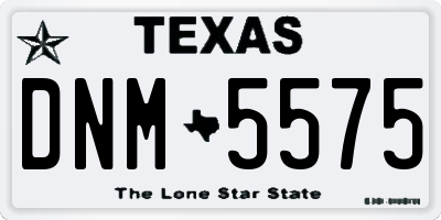 TX license plate DNM5575