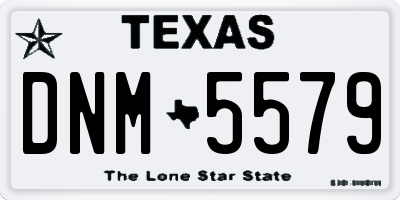 TX license plate DNM5579
