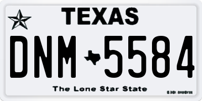 TX license plate DNM5584