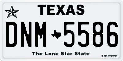 TX license plate DNM5586