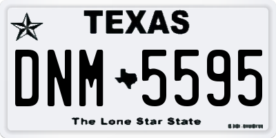 TX license plate DNM5595