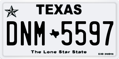 TX license plate DNM5597
