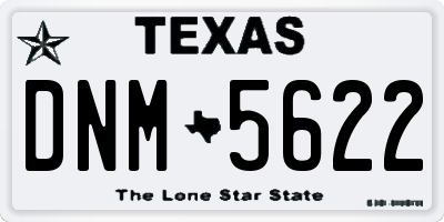 TX license plate DNM5622