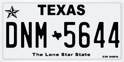 TX license plate DNM5644