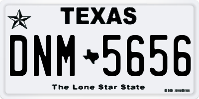 TX license plate DNM5656