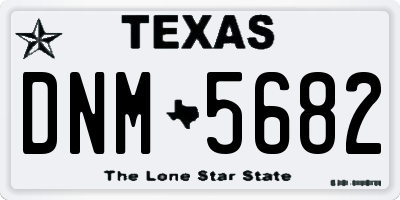 TX license plate DNM5682