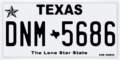 TX license plate DNM5686