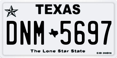 TX license plate DNM5697