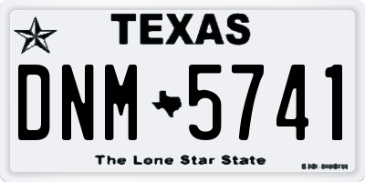 TX license plate DNM5741