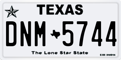 TX license plate DNM5744