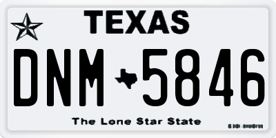 TX license plate DNM5846