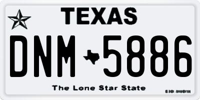 TX license plate DNM5886