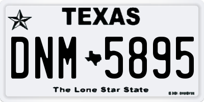 TX license plate DNM5895
