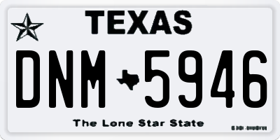 TX license plate DNM5946
