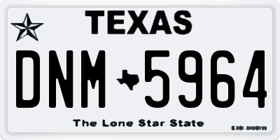 TX license plate DNM5964