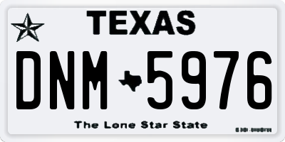 TX license plate DNM5976