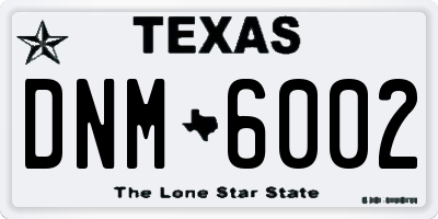 TX license plate DNM6002