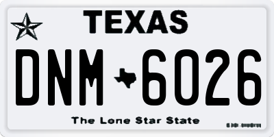 TX license plate DNM6026