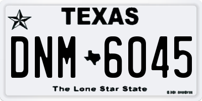 TX license plate DNM6045