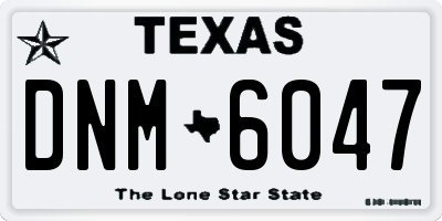 TX license plate DNM6047