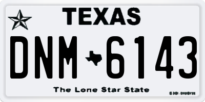 TX license plate DNM6143