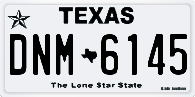 TX license plate DNM6145