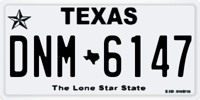 TX license plate DNM6147