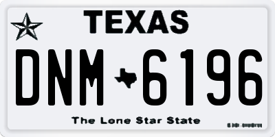 TX license plate DNM6196