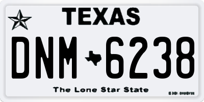 TX license plate DNM6238