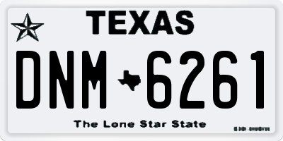 TX license plate DNM6261