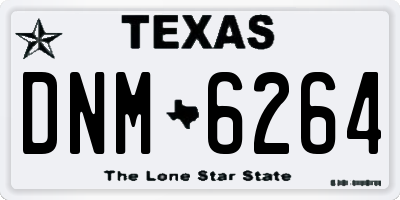 TX license plate DNM6264