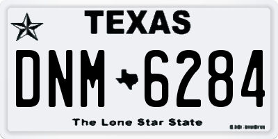 TX license plate DNM6284