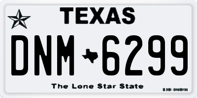 TX license plate DNM6299
