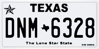 TX license plate DNM6328