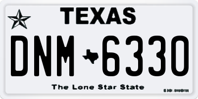 TX license plate DNM6330