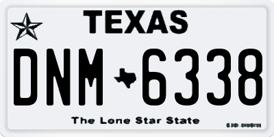 TX license plate DNM6338
