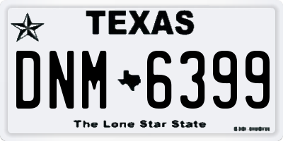 TX license plate DNM6399