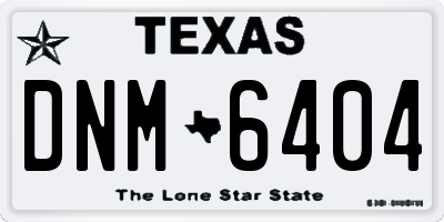 TX license plate DNM6404