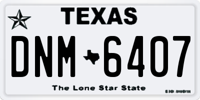 TX license plate DNM6407