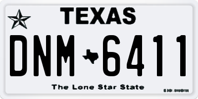 TX license plate DNM6411