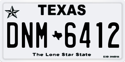 TX license plate DNM6412