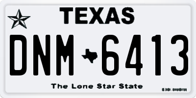 TX license plate DNM6413