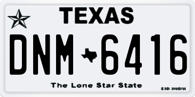 TX license plate DNM6416